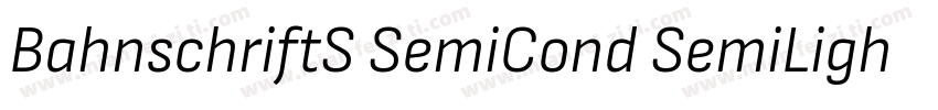 BahnschriftS SemiCond SemiLight字体转换